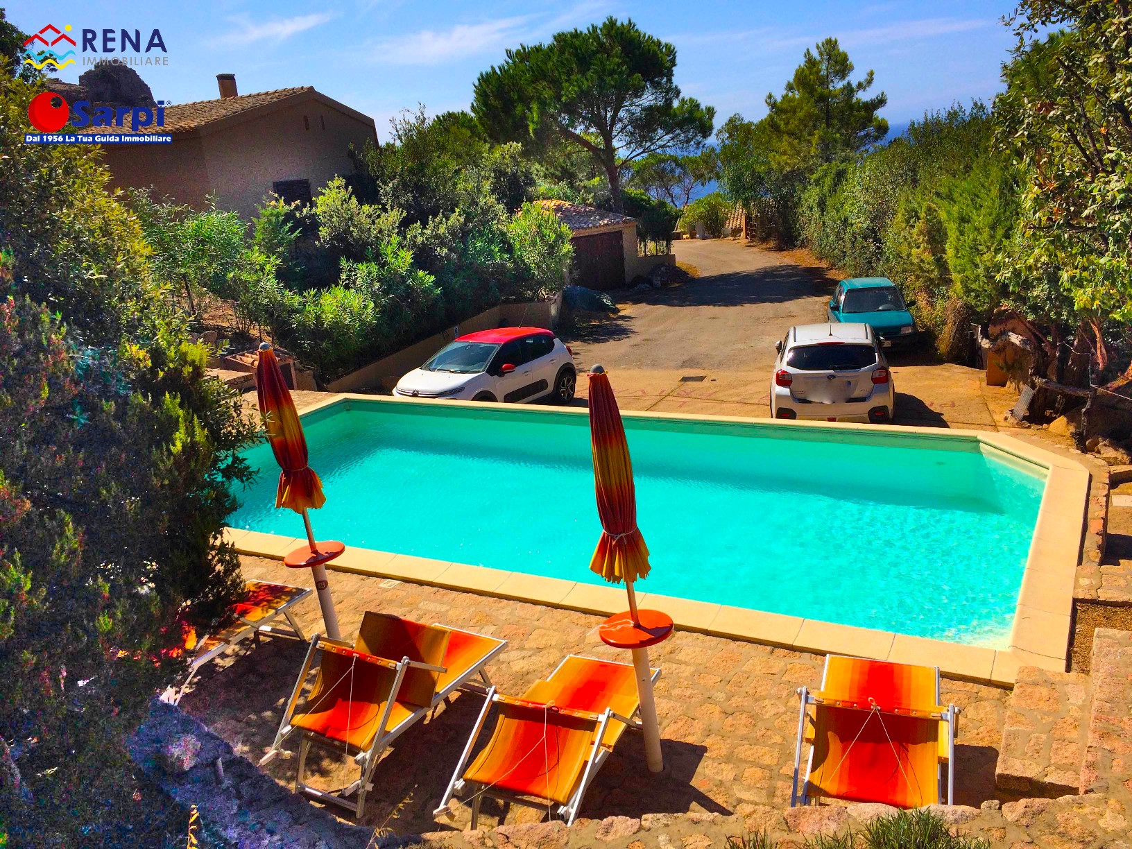 Bellissima villetta con vista mare e piscina condominiale – Costa Paradiso