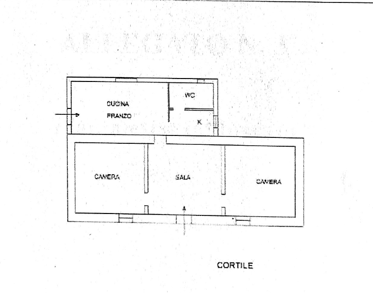 Tipico stazzo gallurese con terreno  – Tempio Pausania - Planimetria