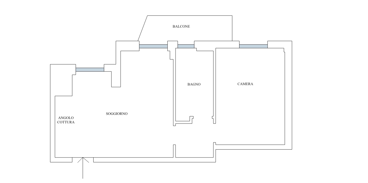 Affittasi 2 locali MM2 Crescenzago, Milano. - Planimetria