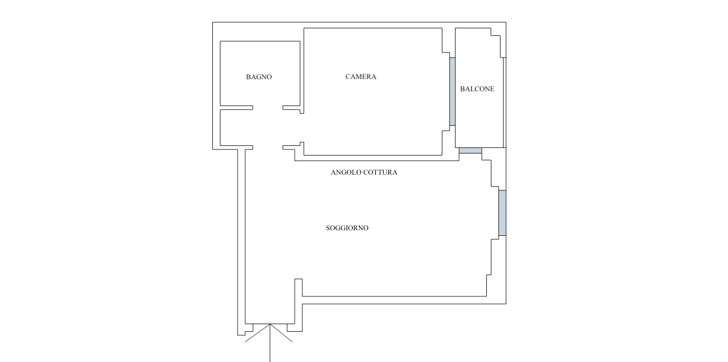 Affittasi 2 locali MM2 Crescenzago, Milano. - Planimetria