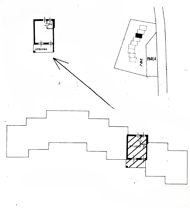 Interessante monolocale con veranda – Rena Majore - Planimetria