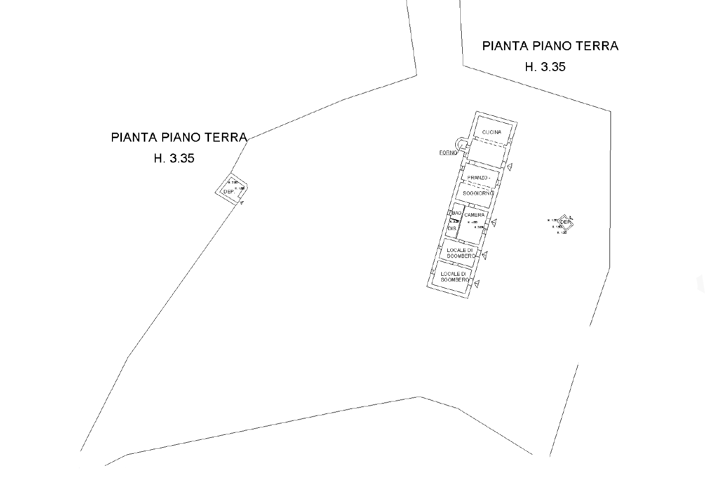 Interessante stazzo con ampio terreno – Luogosanto - Planimetria