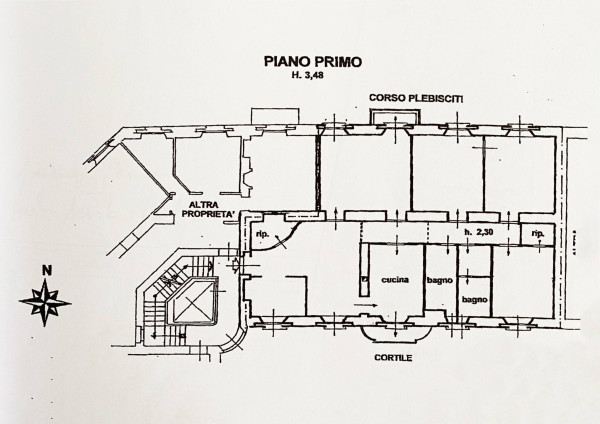 Corso Plebisciti, Milano – Splendido Plurilocale - Planimetria 1